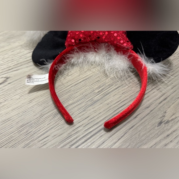 Vintage Rare Walt Disney Disney World Disneyland Red Sequin Christmas Ears - Picture 6 of 6